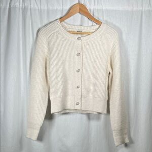 Elegant Cream Button-Up Cardigan